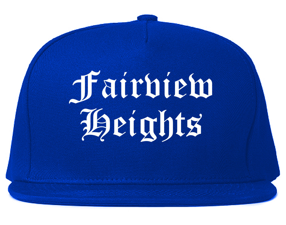 Fairview Heights Illinois IL Old English Mens Snapback Hat Royal Blue