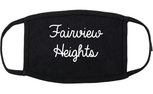 Fairview Heights Illinois IL Script Cotton Face Mask Black