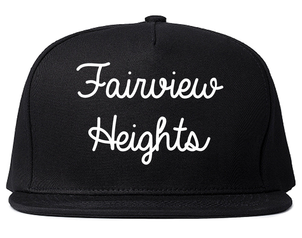 Fairview Heights Illinois IL Script Mens Snapback Hat Black