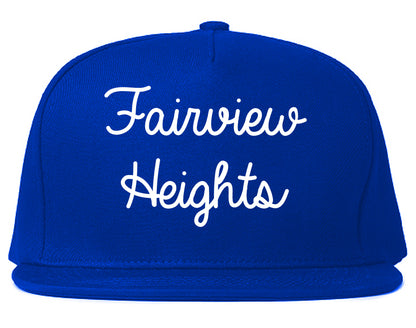 Fairview Heights Illinois IL Script Mens Snapback Hat Royal Blue