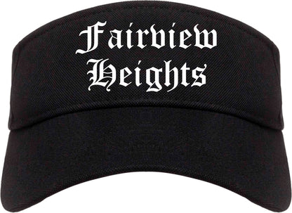 Fairview Heights Illinois IL Old English Mens Visor Cap Hat Black