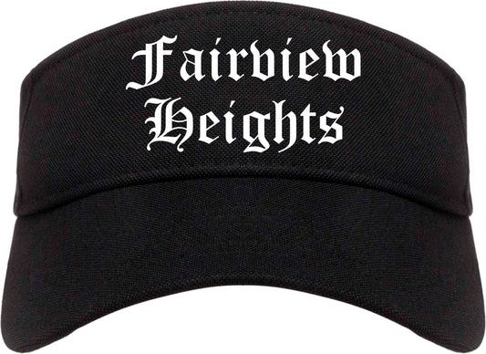 Fairview Heights Illinois IL Old English Mens Visor Cap Hat Black