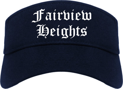 Fairview Heights Illinois IL Old English Mens Visor Cap Hat Navy Blue