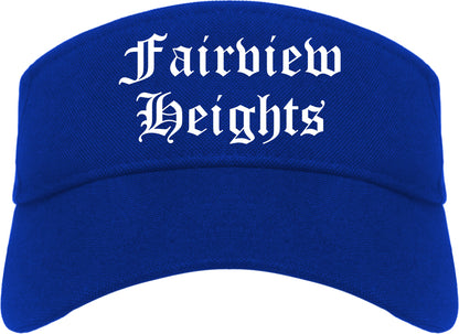 Fairview Heights Illinois IL Old English Mens Visor Cap Hat Royal Blue