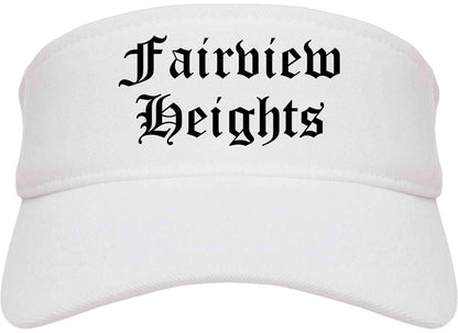 Fairview Heights Illinois IL Old English Mens Visor Cap Hat White