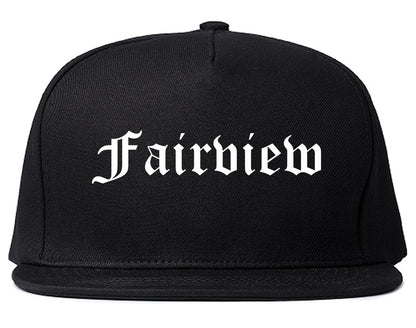 Fairview New Jersey NJ Old English Mens Snapback Hat Black
