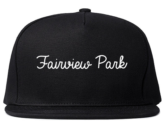 Fairview Park Ohio OH Script Mens Snapback Hat Black