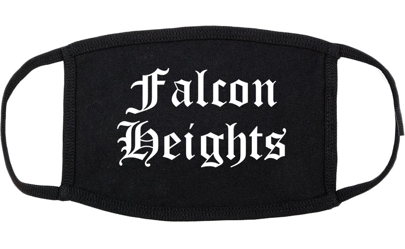 Falcon Heights Minnesota MN Old English Cotton Face Mask Black