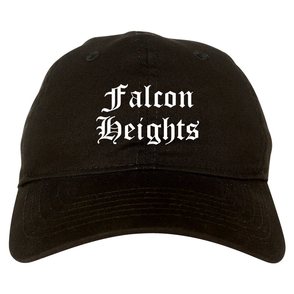 Falcon Heights Minnesota MN Old English Mens Dad Hat Baseball Cap Black