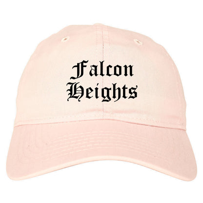 Falcon Heights Minnesota MN Old English Mens Dad Hat Baseball Cap Pink