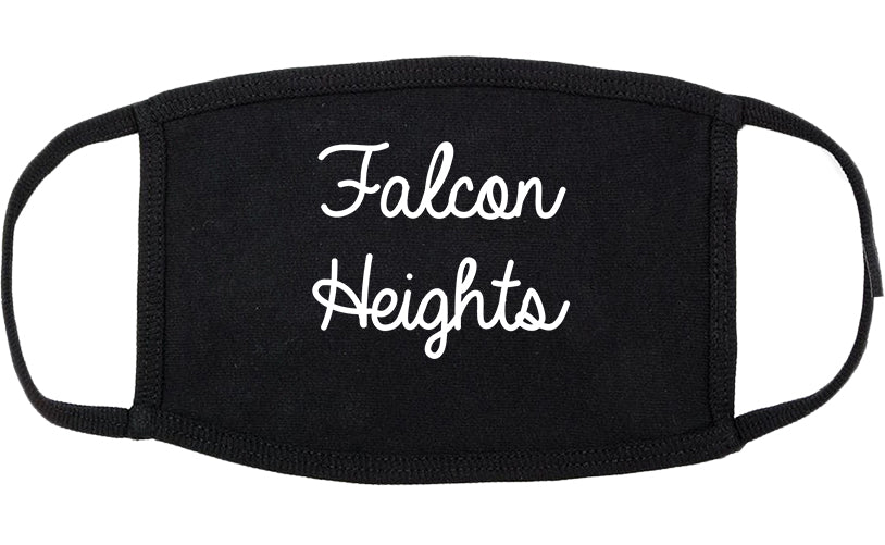 Falcon Heights Minnesota MN Script Cotton Face Mask Black