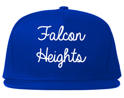 Falcon Heights Minnesota MN Script Mens Snapback Hat Royal Blue