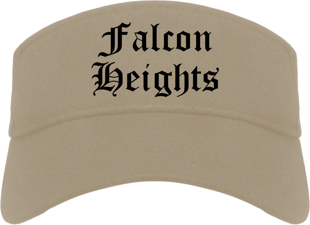Falcon Heights Minnesota MN Old English Mens Visor Cap Hat Khaki