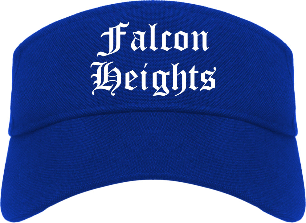 Falcon Heights Minnesota MN Old English Mens Visor Cap Hat Royal Blue