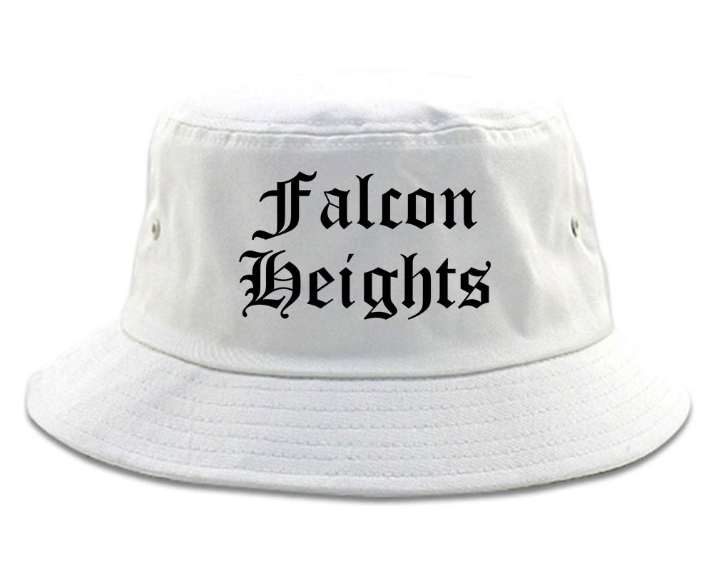 Falcon Heights Minnesota MN Old English Mens Bucket Hat White