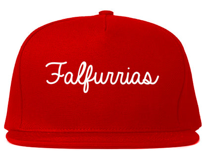 Falfurrias Texas TX Script Mens Snapback Hat Red