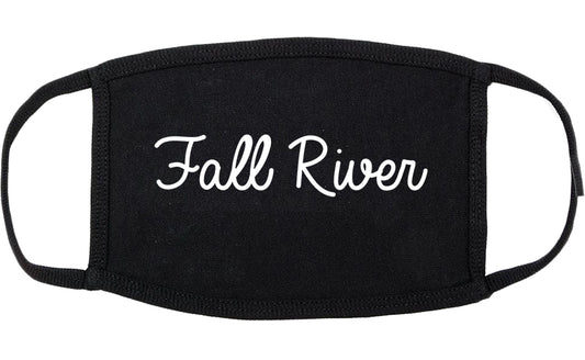 Fall River Massachusetts MA Script Cotton Face Mask Black