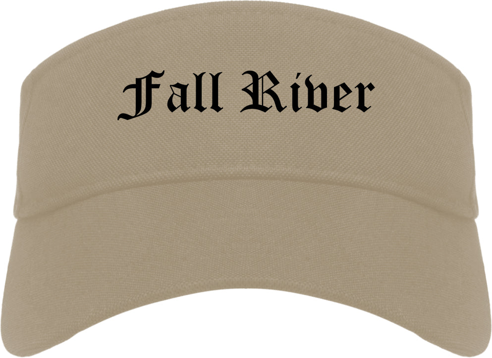 Fall River Massachusetts MA Old English Mens Visor Cap Hat Khaki