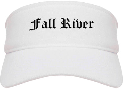 Fall River Massachusetts MA Old English Mens Visor Cap Hat White