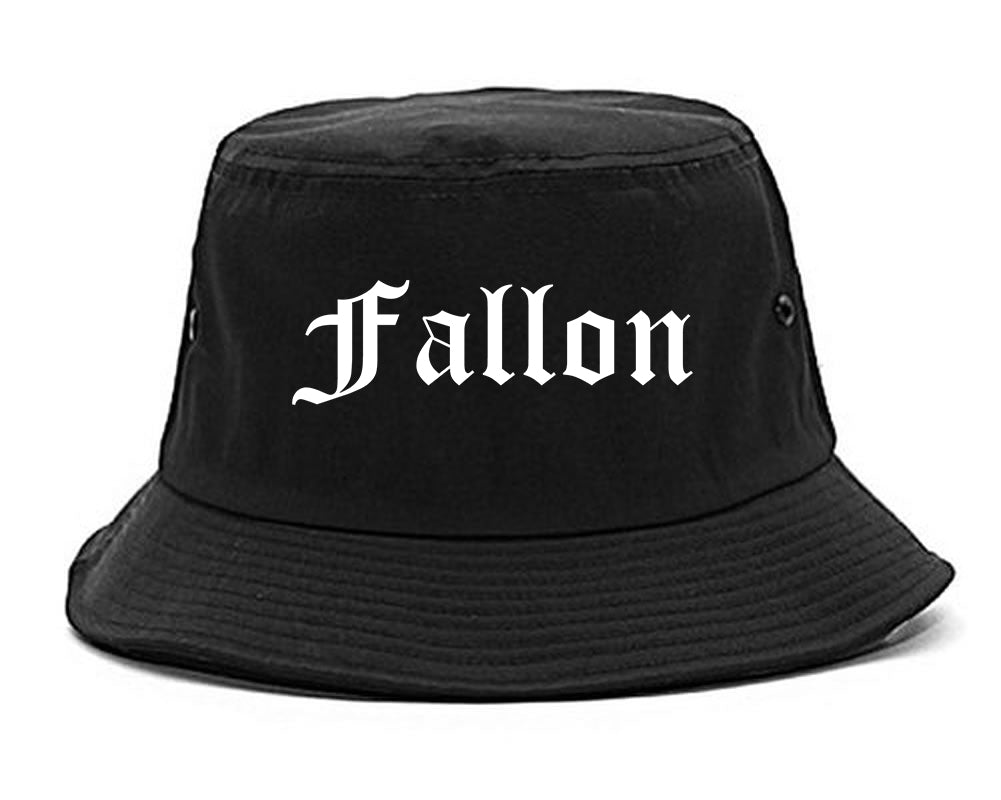 Fallon Nevada NV Old English Mens Bucket Hat Black