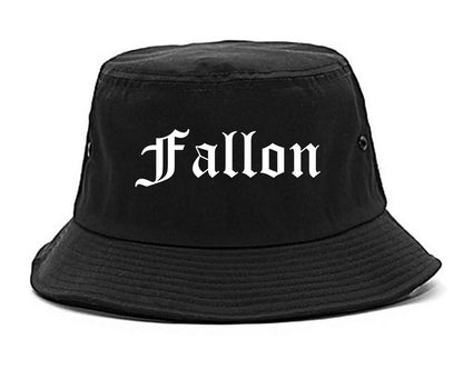 Fallon Nevada NV Old English Mens Bucket Hat Black