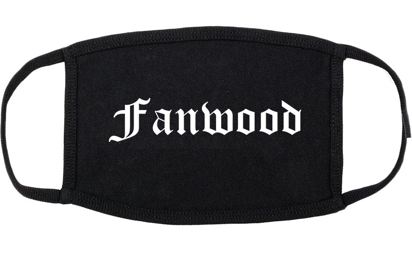 Fanwood New Jersey NJ Old English Cotton Face Mask Black