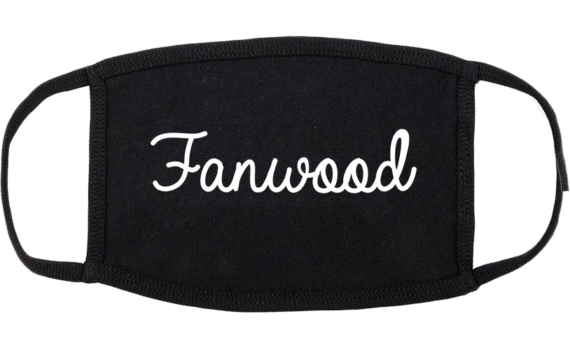 Fanwood New Jersey NJ Script Cotton Face Mask Black