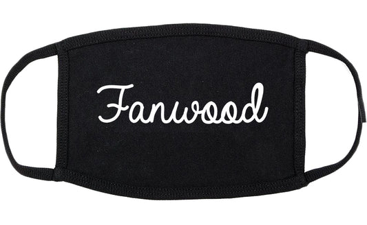 Fanwood New Jersey NJ Script Cotton Face Mask Black