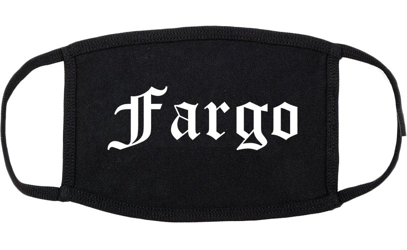 Fargo North Dakota ND Old English Cotton Face Mask Black