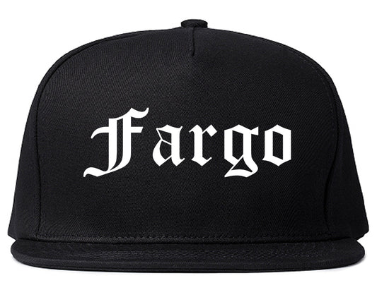 Fargo North Dakota ND Old English Mens Snapback Hat Black