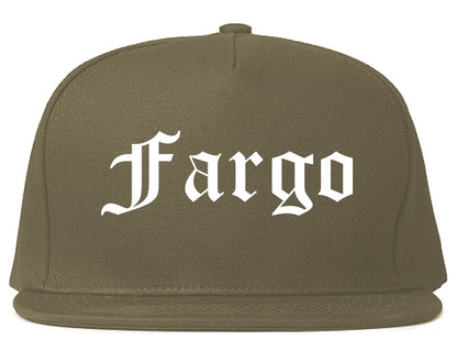 Fargo North Dakota ND Old English Mens Snapback Hat Grey