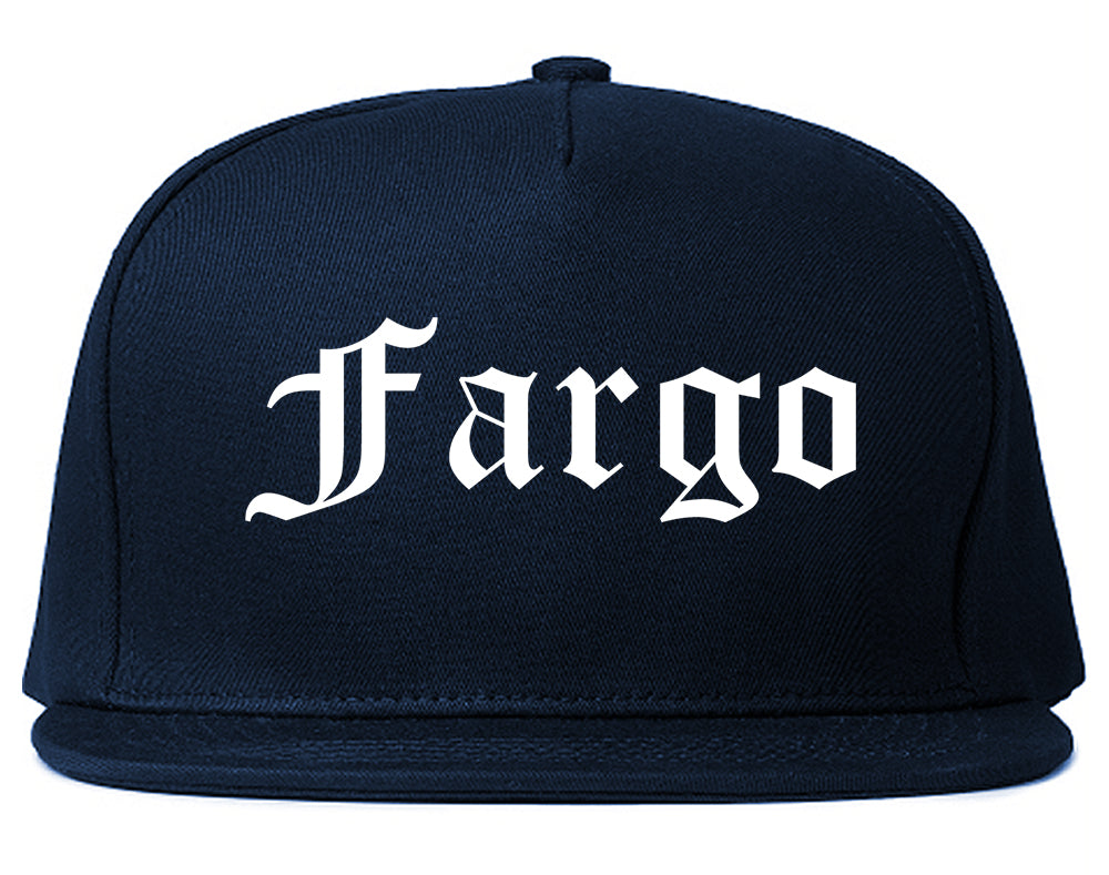 Fargo North Dakota ND Old English Mens Snapback Hat Navy Blue