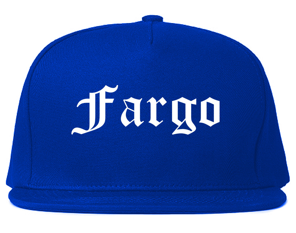 Fargo North Dakota ND Old English Mens Snapback Hat Royal Blue