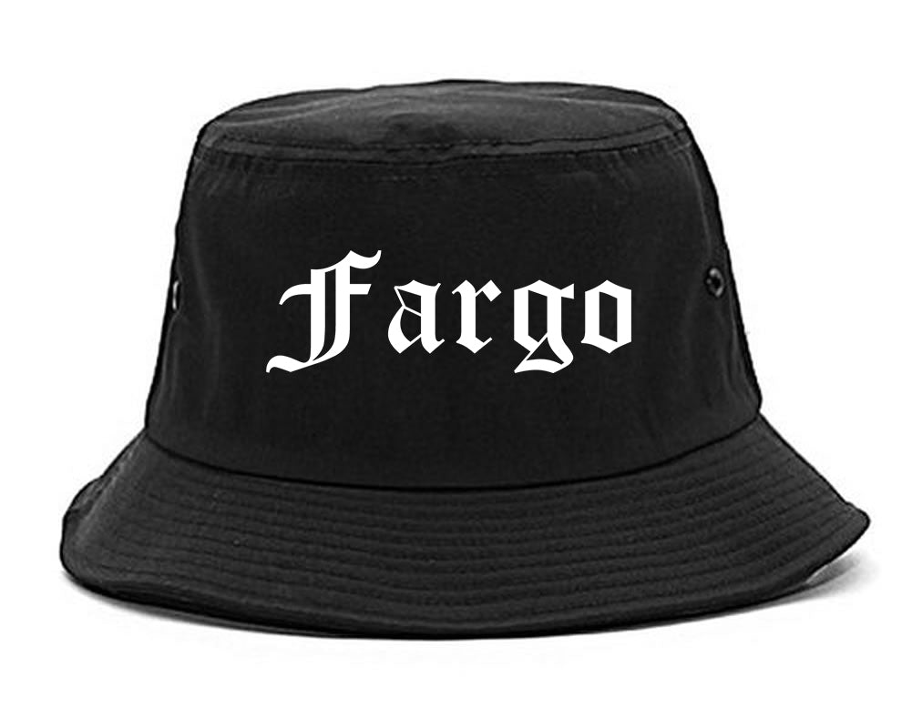 Fargo North Dakota ND Old English Mens Bucket Hat Black