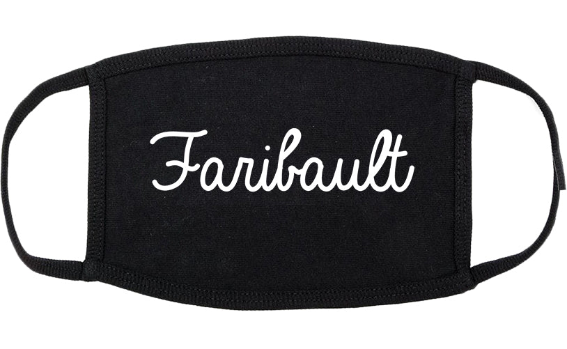 Faribault Minnesota MN Script Cotton Face Mask Black