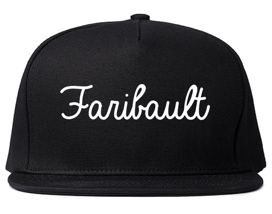Faribault Minnesota MN Script Mens Snapback Hat Black