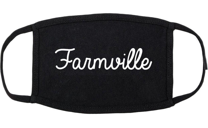 Farmville North Carolina NC Script Cotton Face Mask Black