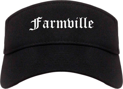Farmville North Carolina NC Old English Mens Visor Cap Hat Black