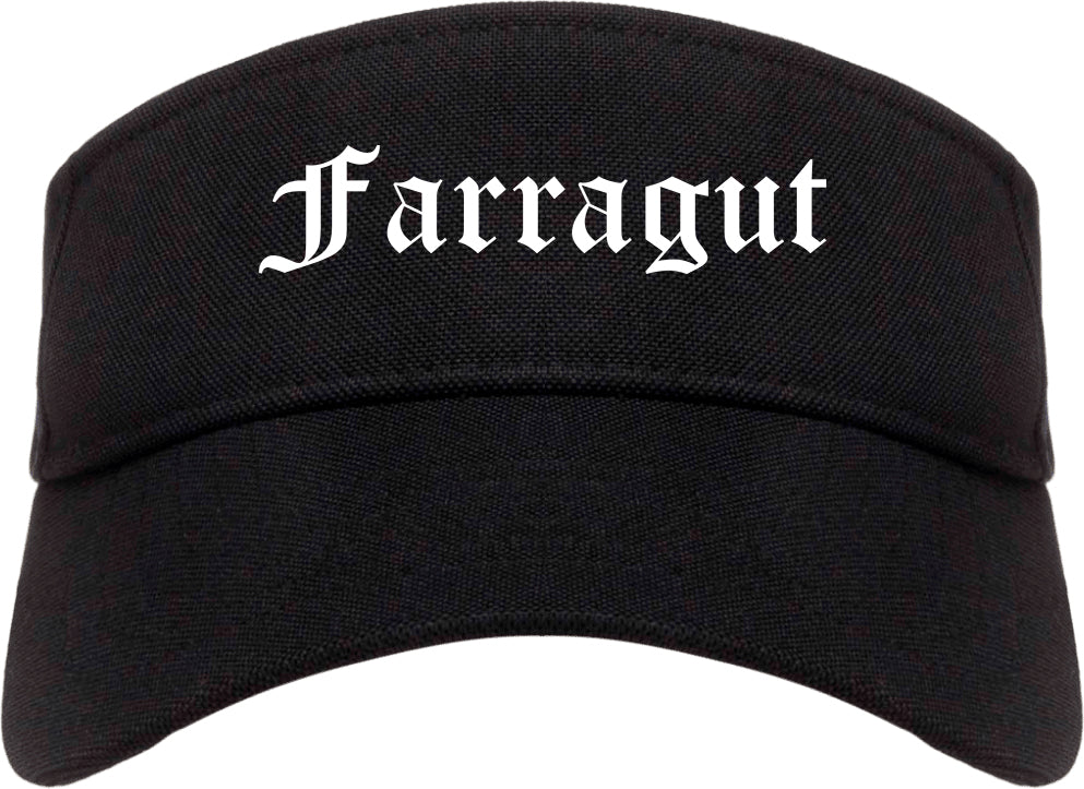 Farragut Tennessee TN Old English Mens Visor Cap Hat Black