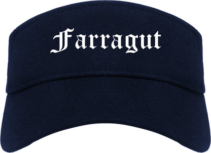 Farragut Tennessee TN Old English Mens Visor Cap Hat Navy Blue