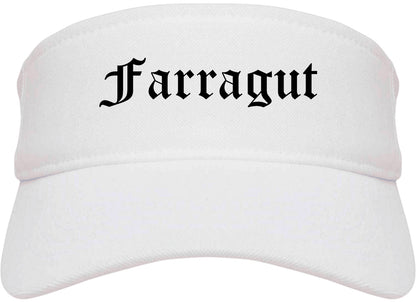 Farragut Tennessee TN Old English Mens Visor Cap Hat White