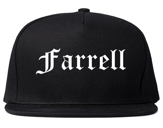 Farrell Pennsylvania PA Old English Mens Snapback Hat Black