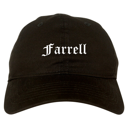 Farrell Pennsylvania PA Old English Mens Dad Hat Baseball Cap Black