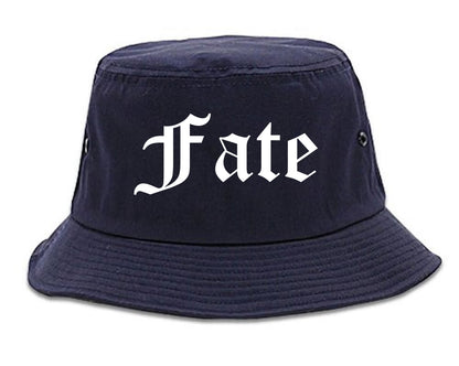 Fate Texas TX Old English Mens Bucket Hat Navy Blue