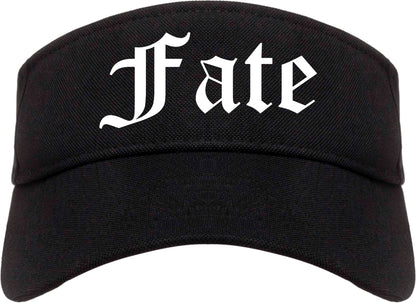 Fate Texas TX Old English Mens Visor Cap Hat Black