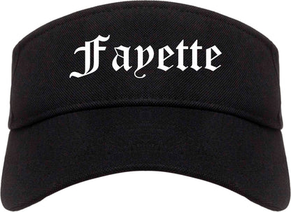 Fayette Alabama AL Old English Mens Visor Cap Hat Black