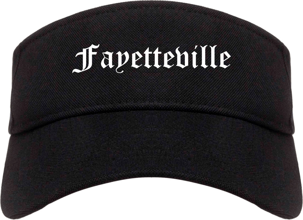 Fayetteville Arkansas AR Old English Mens Visor Cap Hat Black
