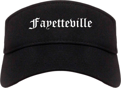 Fayetteville Arkansas AR Old English Mens Visor Cap Hat Black