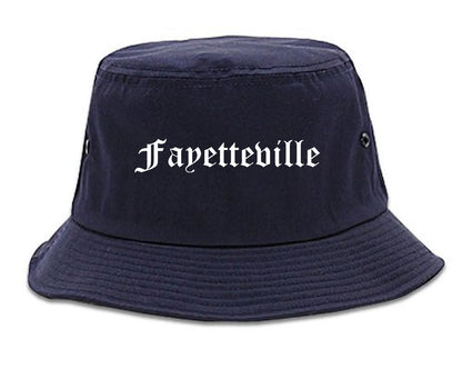 Fayetteville Georgia GA Old English Mens Bucket Hat Navy Blue
