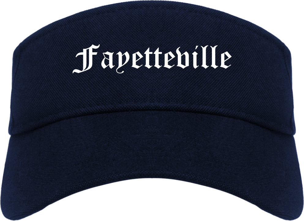 Fayetteville Georgia GA Old English Mens Visor Cap Hat Navy Blue